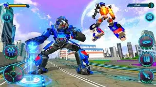 Futuristic US Flying Police Robot Car Revenge Game 2025 - Android Gameplay