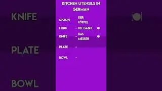 German Kitchen Utensils: Essential Vocabulary for Cooking in German!