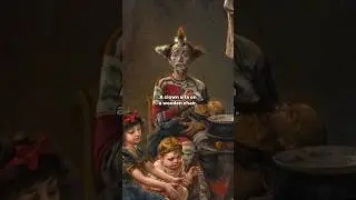 A clown sits on a wooden chair #story #history #art #painting #storytime #arthistory #artist