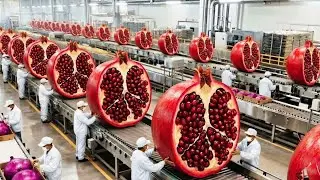 Inside a Modern Pomegranate Factory | From Raw Pomegranates to Premium Bottled Juice