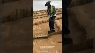 Desert stabilization: using straw to combat sand