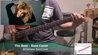 [Tina Turner] The Best - Bass Cover 🎧  (with bass notes & tabs - pdf)