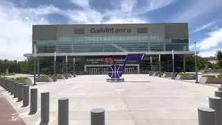 Vivint arena-view of outside of arena and area-SLC, Utah.