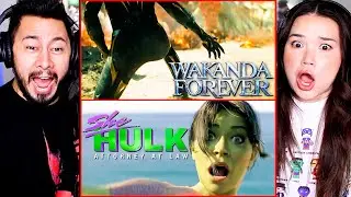 SHE HULK: ATTORNEY AT LAW & BLACK PANTHER: WAKANDA FOREVER Trailer Reactions! | Marvel | SDCC 2022