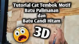 #tutorial #artwork #cat | Tutorial cat tembok motif batu Palimanan dan batu candi hitam