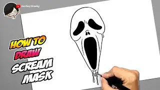How to draw Scream Mask