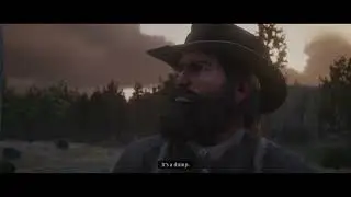 Uncle roasting John Marston in RDR2 