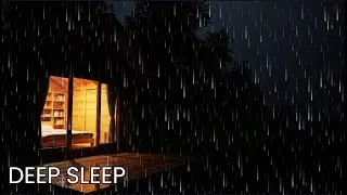 Calm Forest Cabin Rain {No Music} 🌲 Peaceful Nature Sounds for Sleep