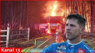 Отец гонщика NASCAR Денни Хэмлина погиб в результате пожара в доме, мать получила критические тра...