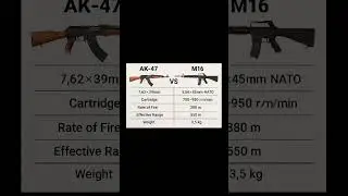 AK-47 vs M16 | Assault Rifle Comparison |MilitaryFacts #shorts #viral