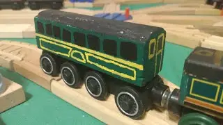 Thomas wooden railway custom Emily's all engines go coach