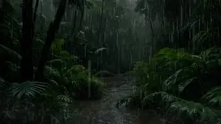 Deep Sleep Tonight 🌧 Rain and Distant Thunder (Black Screen)