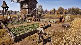 VIDA MEDIEVAL REALISTA! | MUITA GRANA PARA A CIDADE! CONSTRUÇÃO DO POMAR e CAMPOS DE PLANTAÇÕES! 