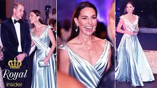 Catherine dresses up as Cinderella in dazzling&nbsp;satin gown for last reception - Royal Insider