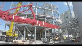Using a Cantilever System to reach into tight spaces.  Barnhart's Mega MOCCS