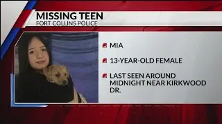 Fort Collins police searching for missing 13-year-old