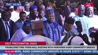(Video) Tinubu Dances with Abdullahi Adamu at the Agro-commodity Town Hall Meeting