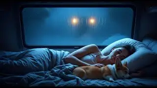 99% Stress Relief | Heavy Rain for Sleeping | Thunderstorm Outside Cozy Car Window