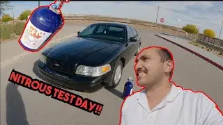 First NITROUS shot on my SUPERCHARGED Crown Victoria!!