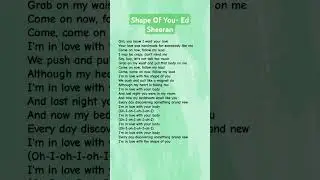 Shape Of You- Ed Sheeran #music #lyrics #hitsjustmusic #nostalgic #2016music #shapeofyou #edsheeran