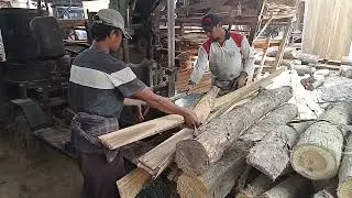 wood cutting process for houses, building board