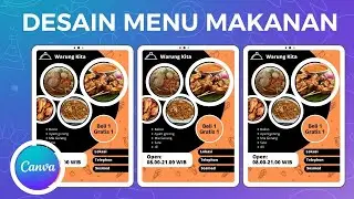 🔴 Cara membuat Desain Menu Makanan di canva -Tutorial 3 | Tutorial Canva untuk Pemula