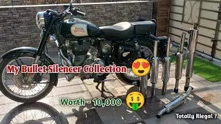 My Bullet Silencer Collection😍&hearts;️ | Legal Or IIlegal | Classic 350 | BS3