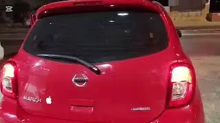 luces LED stops flasheo, Nissan march