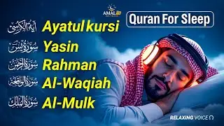 Peaceful Quran Before Sleep | Al-Fatiha, Ayatul Kursi, Yaseen, Ar-Rahman & Al-Mulk | Amal TV