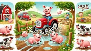 Sunny Day on the Farm | Cheerful and Playful Nursery Rhyme | Kids' Song | Kidsjourney