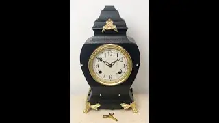 Antique NEW HAVEN U.S.A Cast Iron Hammer on Coil Chime Mantel Clock | Item# 1808  - Adelaide Clocks