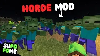 This Minecraft ZOMBIE HORDE mod is INSANE...