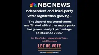 Independent and third-party voter registration growing