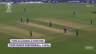 Full video Incident when Angelo Mathews is given time-out | Sri Lanka vs Bangladesh world cup 2023