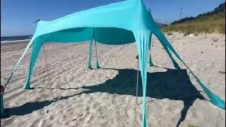 Обзор пляжной палатки Vilupvie Beach Tent Sun Shelter & Portable Beach Canopy с защитой от ультра...