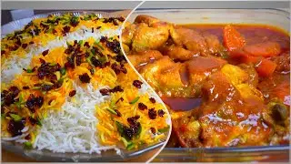 زرشک پلو با مرغ مجلسی | Berberitzen Safranreis mit Hähnchen