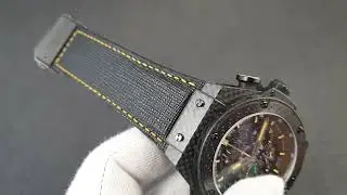 Ремешок для часов Hublot King Power Ayrton Senna Limited Edition из кожи теленка.