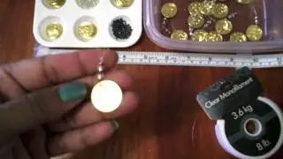 Preparando monedas y abalorios para caderin Arabe en crochet