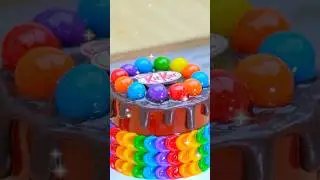 Ultimate Rainbow Cake Art 🎨🌈 #cake #food #tinycolorfood