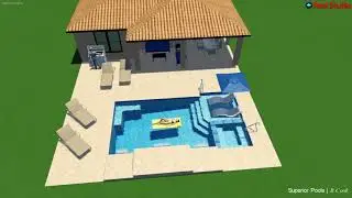 Superior Pools 3D Swimming Pool Design Ideas Flush Spa 3 Raised Areas (Watch In 4K)