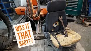 Installing NEW SEAT for excavator!