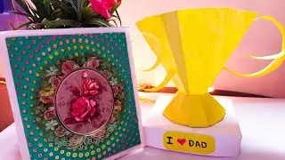 DIY 3D Paper Trophy for Father's day🏆 | Last minute gift idea | Nidhi's Crafeteria