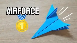 Origami AIR FORCE Paper Airplane | How To Make A Paper Air Force Easy!