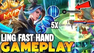 GAMEPLAY LING FAST HAND 4 PEDANG 🔥DAN BUILD LING TERSAKIT 2025 | LING MLBB