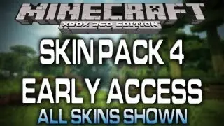 Minecraft (Xbox 360): SKIN PACK 4 EARLY REVIEW  | ALL SKINS SHOWN (Overview)