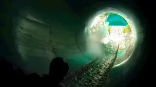 Neptunes Fury - Enclosed Water Slide (HD POV) at Raging Waters in San Dimas CA