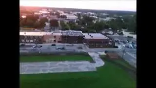 Sunrise on first day of school. v262 aerial video Fraser, MI