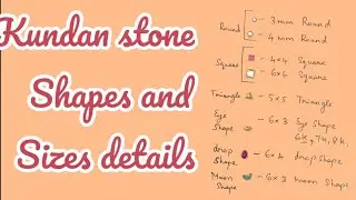 Class 5: Kundan stones shape and sizes/measurement of kundans#bangles#silkthread