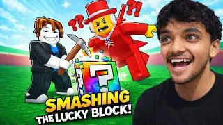 Playing Sammys New Game Break A Lucky Block In Roblox...