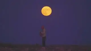 Full Moon Improvisation on Saxophone to Trance Music - Real Moon and Live Sound - Night Saxophonist
